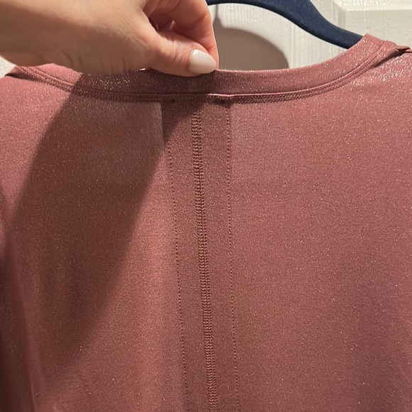 Express Pink Fitted Long Sleeve Blouse - Picture 7 of 8